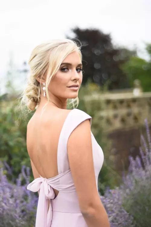 Bridesmaid dress with bow back discount